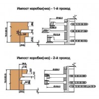 Комбинируемый комплект фрез, с механическим креплением твердосплавных ножей, для изготовления 2-х видов окон с поворотно-откидной фурнитурой (Брус  78х86 и Брус 92х86)
