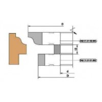 Комплект фрез, напаянных пластинами твердого сплава для изготовления окон.
