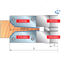 TD52M - TD52MD Филеночные фрезерные головки для мягкой и твердой древесины