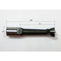 Фрезы долбёжно-сверлильные HW Z2 M12x1 для пазовальных станков. Серия 164 HW
